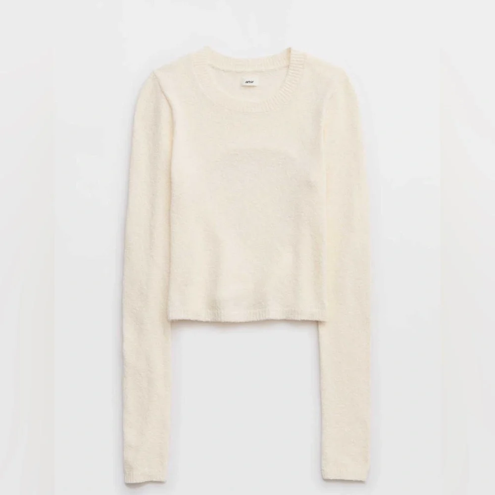 Aerie‎ Cream Long Sleeve Top